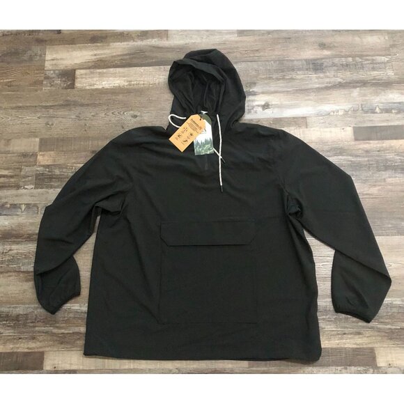 Avalanche Mens XL Black Water Resistant Hooded Jacket 1/4 Zip New $118 Tags - Picture 1 of 6